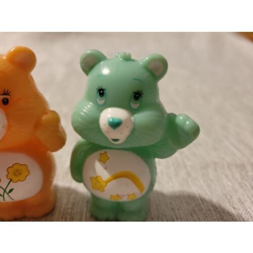 Vintage Care Bears Lot of 3 Figurines Set Figures 2.5 inches tall Cupcake topper - Picture 5 of 11